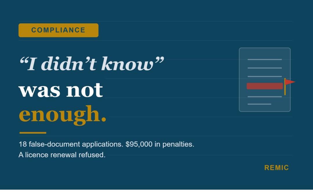 Not Knowing Is Not a Defence: A Broker Lost His Licence Over Documents He Says He Didn’t Know Were Fake